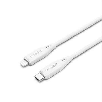 Cygnett Essentials Lightning to USB-C Cable 1M - White