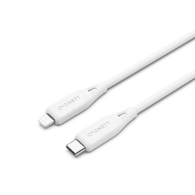 Cygnett Essentials Lightning to USB-C Cable 2M - White