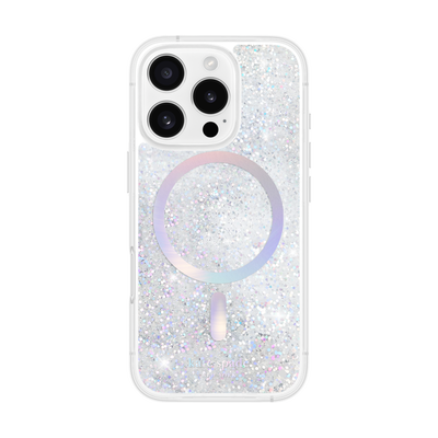 Kate Spade iPhone16 Pro Liquid Glitter Magsafe Case - Opal