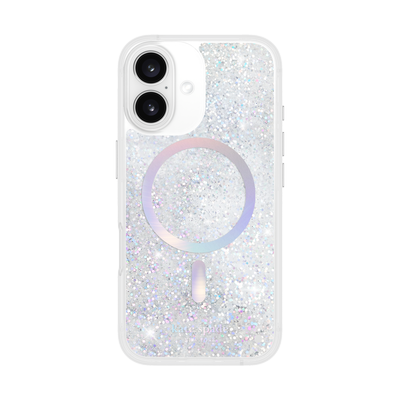 Kate Spade iPhone 16 Liquid Glitter Magsafe Case - Opal