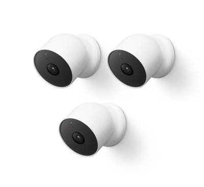 Google Nest Cam Indoor/Outdoor (Battery) 3 Pack - White