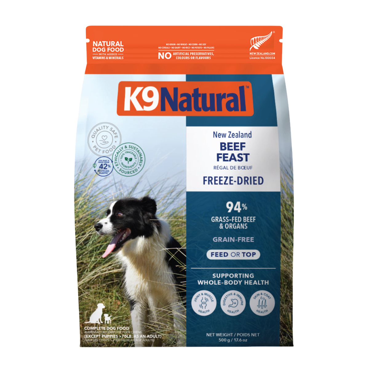 K9 Natural Freeze Dried Raw Beef Feast All Lifestage Dry Dog Food