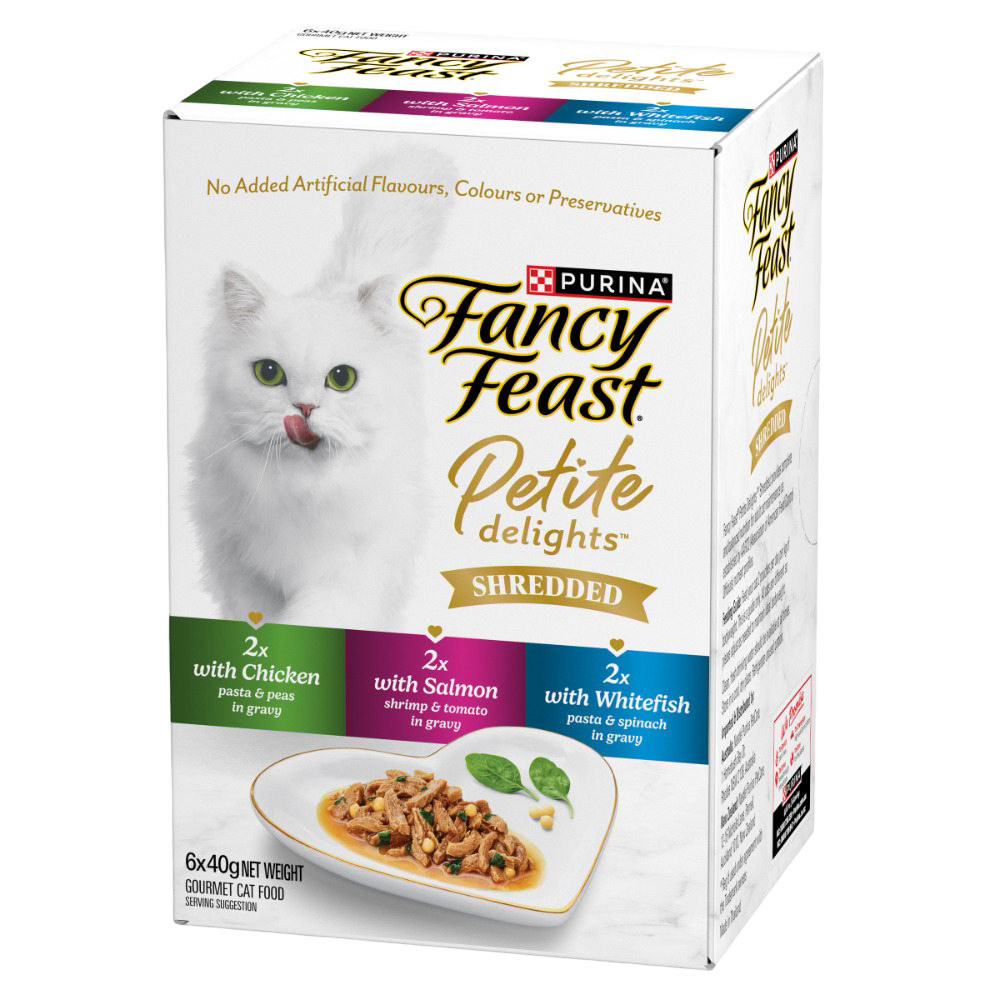 Fancy Feast Petite Delights Shredded Chicken Salmon Whitefish Wet Cat Food