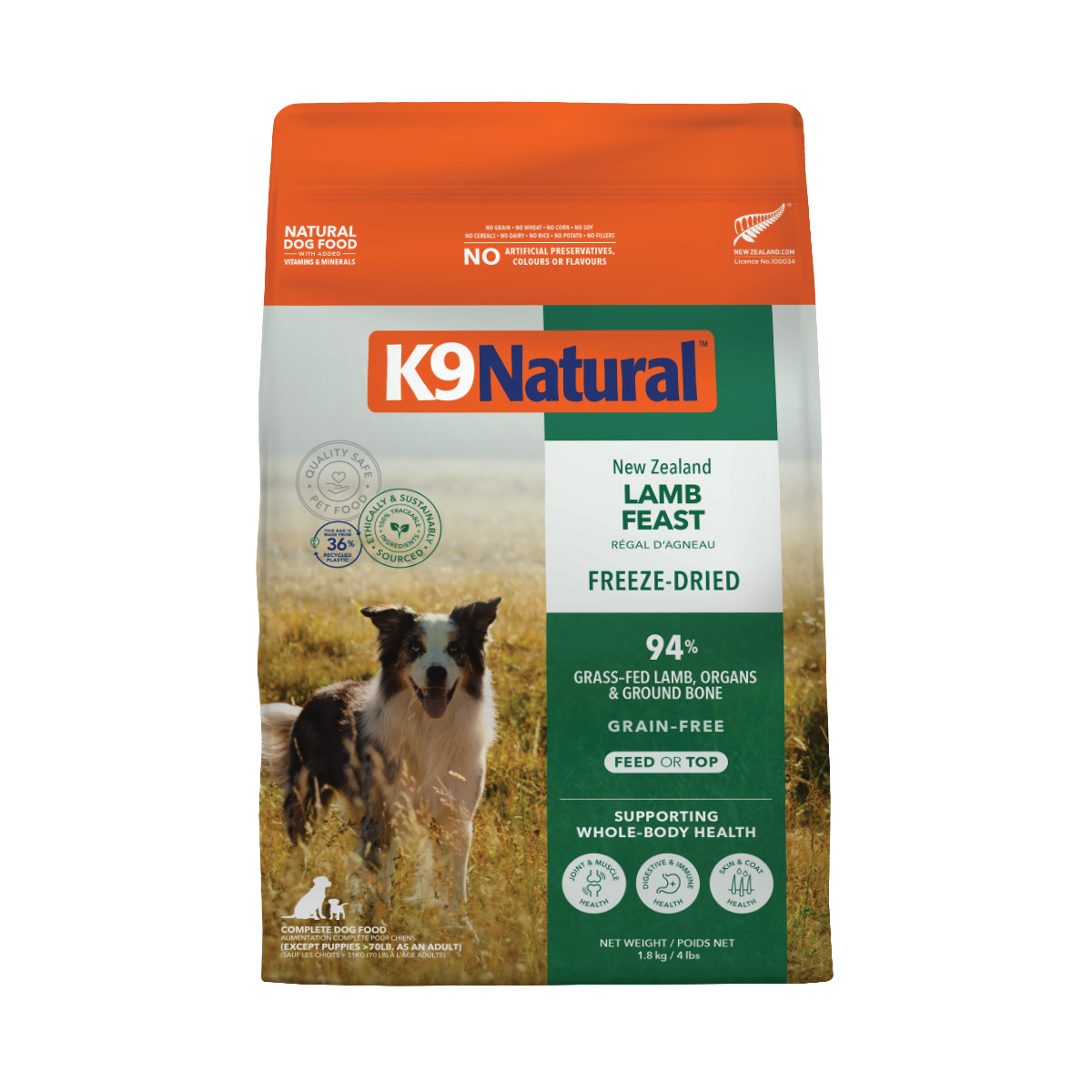 K9 Natural Lamb Feast Freeze Dried All Lifestages Dry Dog Food
