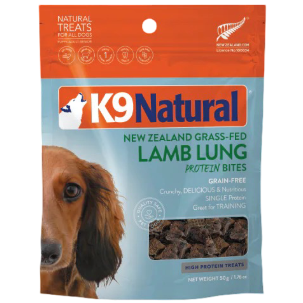 K9 NATURAL Lamb Lung Protein Bites Air Dried Dog Treats