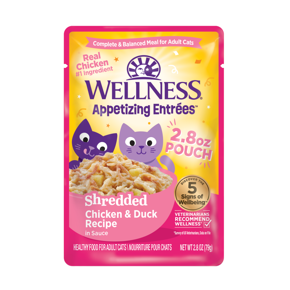 Wellness Appetising Entrees Shredded Chicken and Duck Wet Cat Food