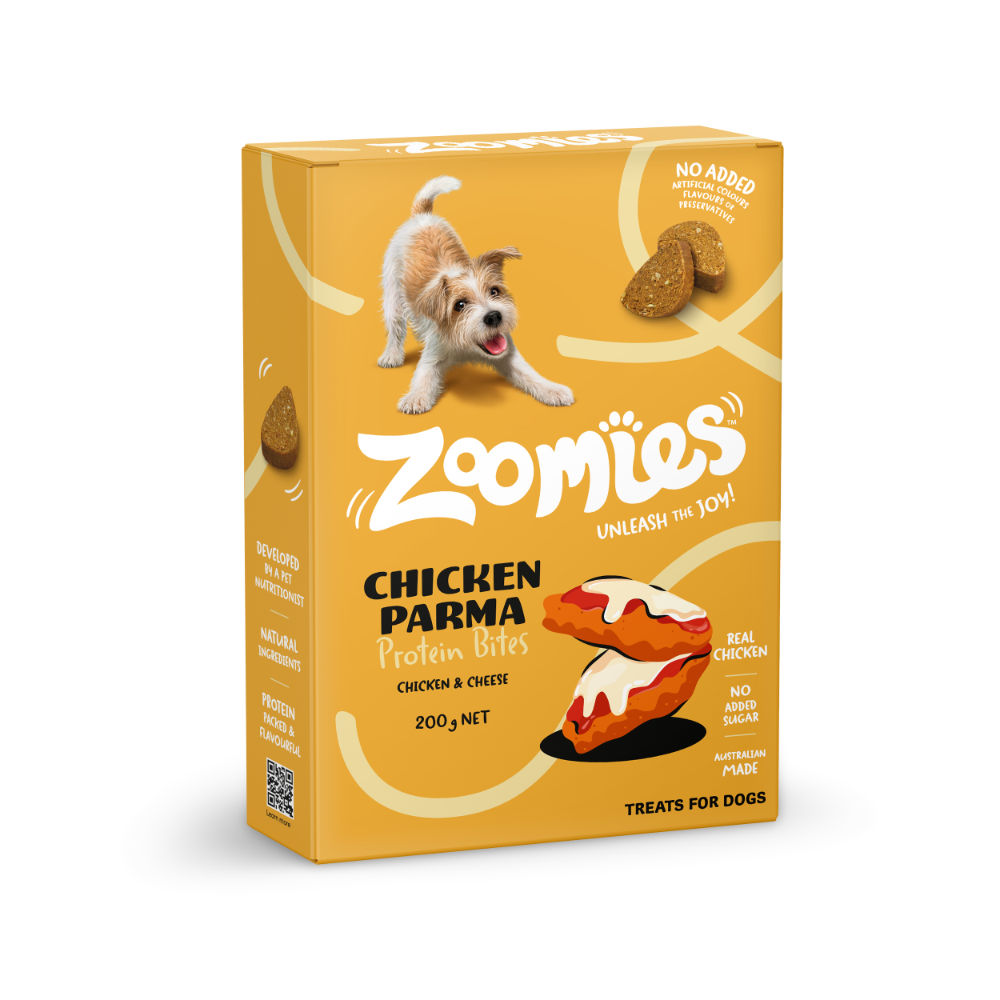 Zoomies Parma Chicken And Cheese Protein Bites Dog Treats Top