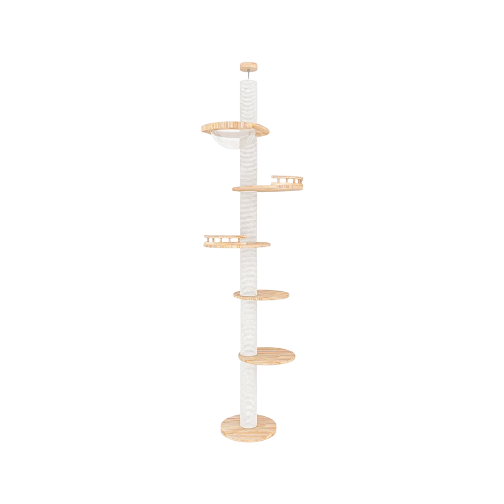 Honeypotcat Sky Pillar Multi Level Cat Tree Beige