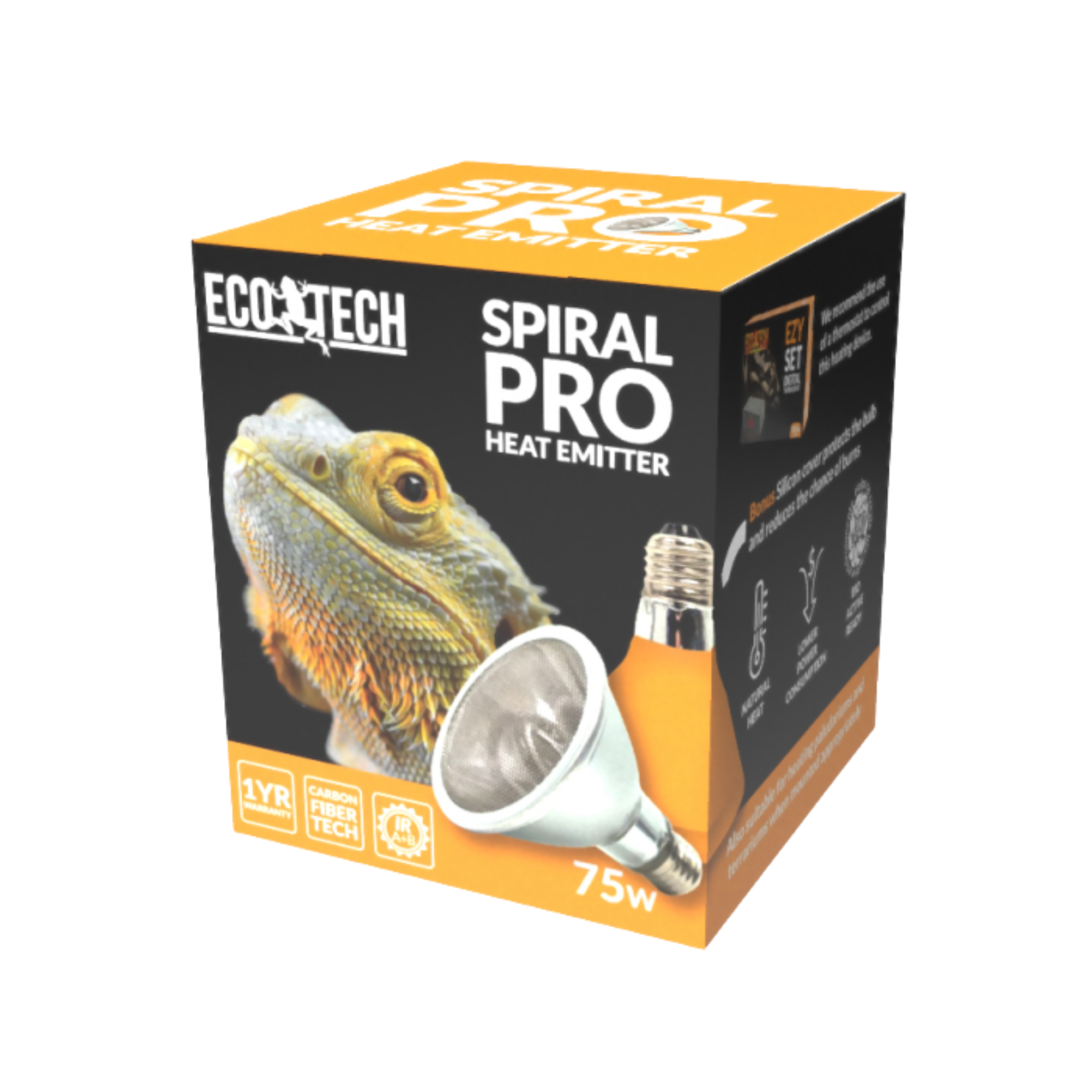 Eco Tech Reptile Spiral Pro Carbon Fibre Tech Heat Emitter