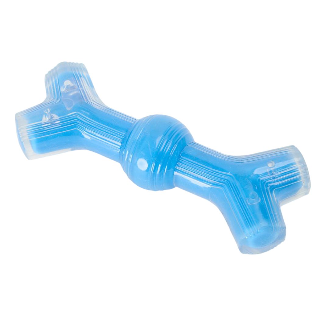 Paws For Life Tuff Chew Nylon Rubber Blue Bone Dog Chew Toy