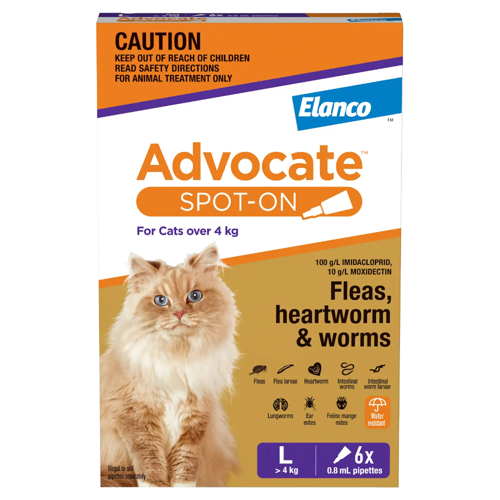 Flea & Worm Spot-On Cat Large Purple