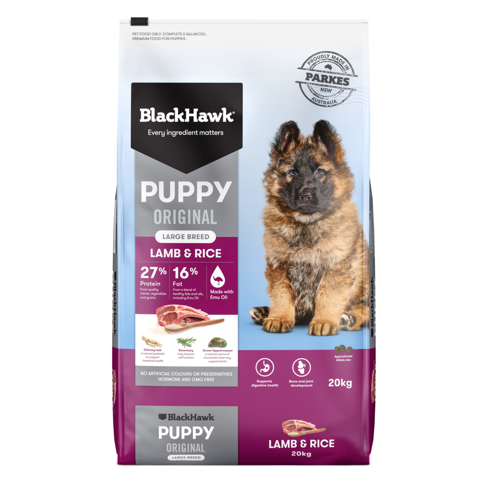 BLACK HAWK Original Lamb & Rice Dog Food for Large Breed Puppy