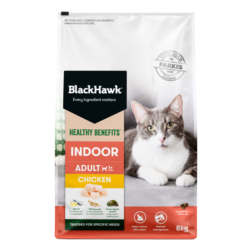 Black Hawk Healthy Benefits Dry Cat Food Adult Indoor Chicken