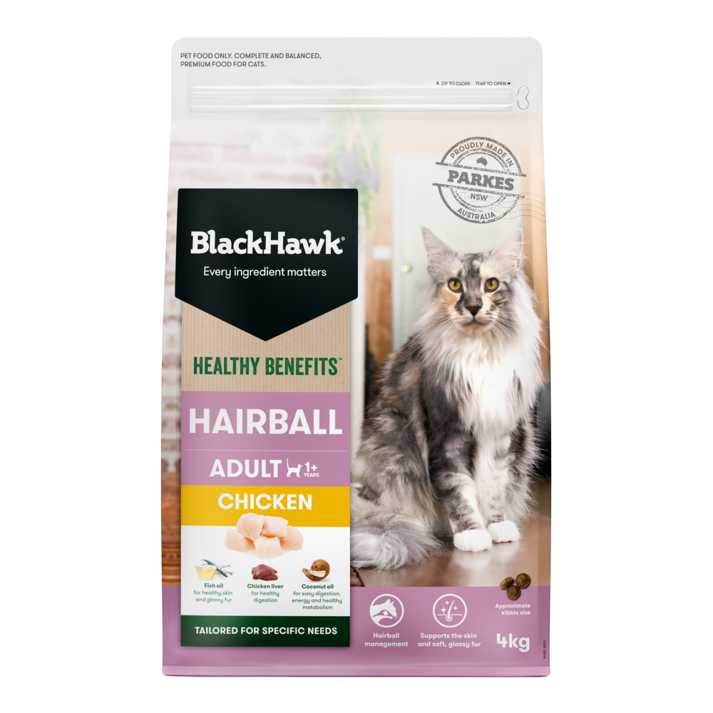 Black Hawk Healthy Benefits Dry Cat Food Adult Hairball Chicken