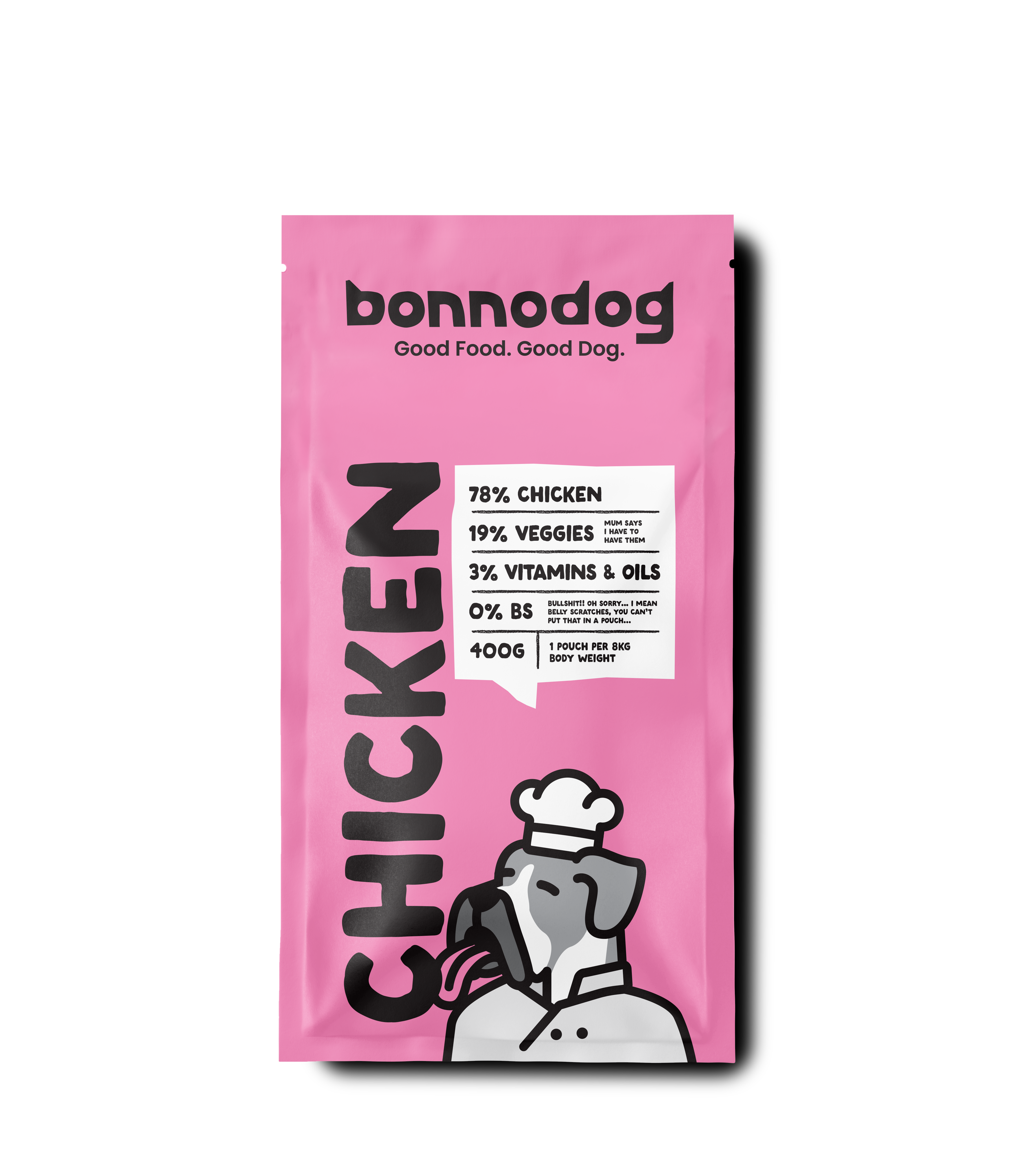Bonnodog Gently Cooked Frozen Dog Food Chicken