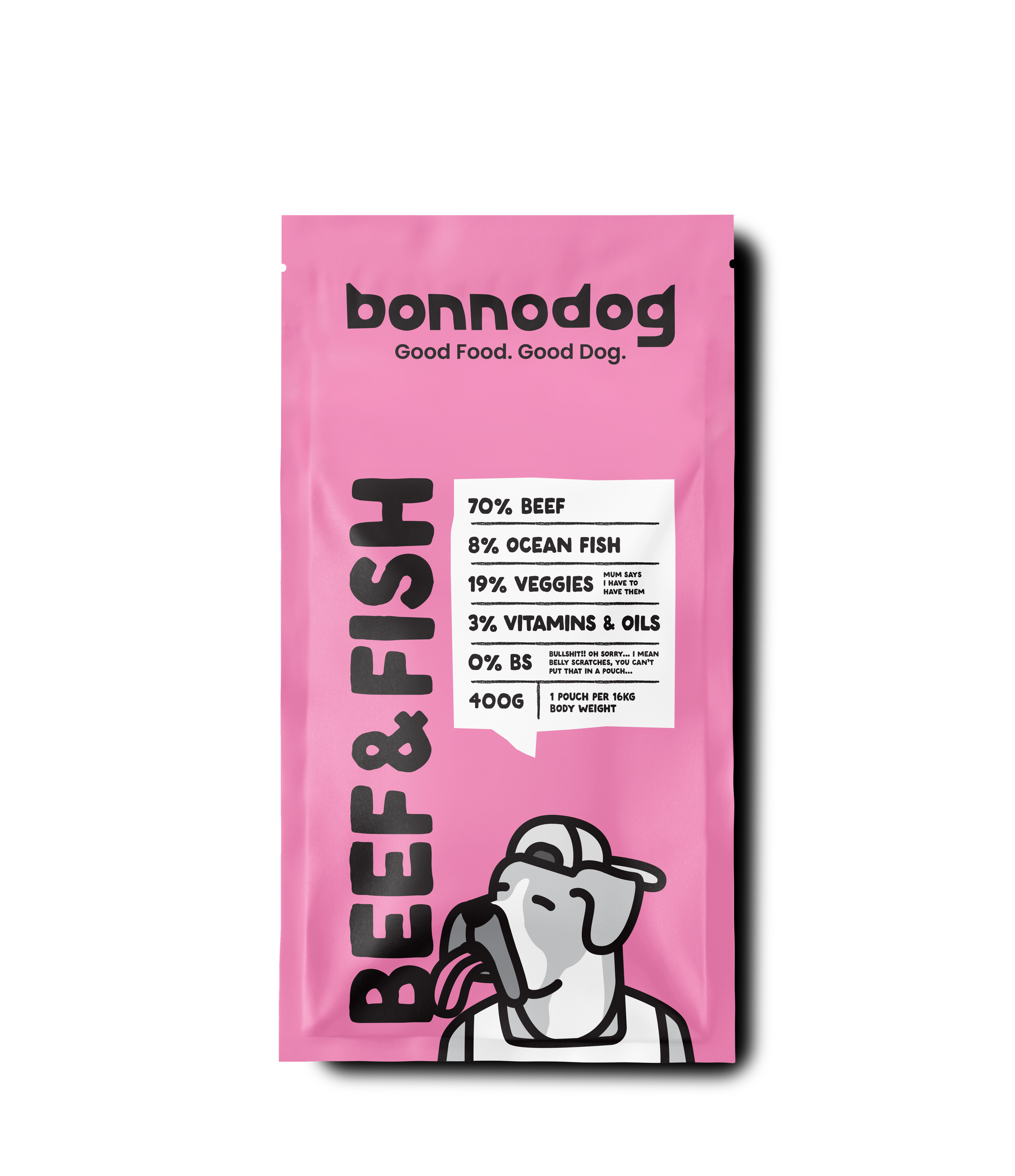 Bonnodog Gently Cooked Frozen Dog Food Beef