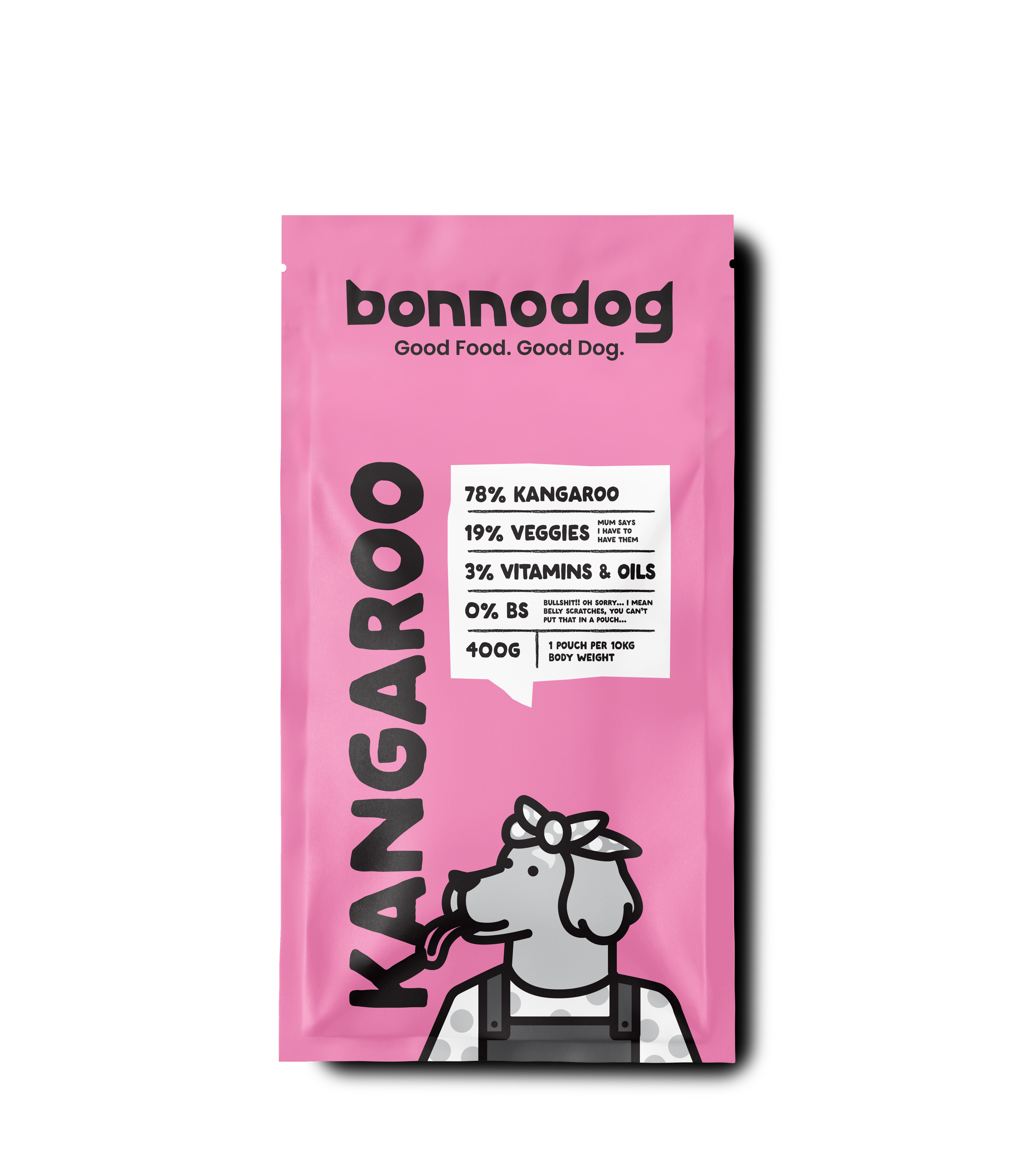 Bonnodog Gently Cooked Frozen Dog Food Kangaroo