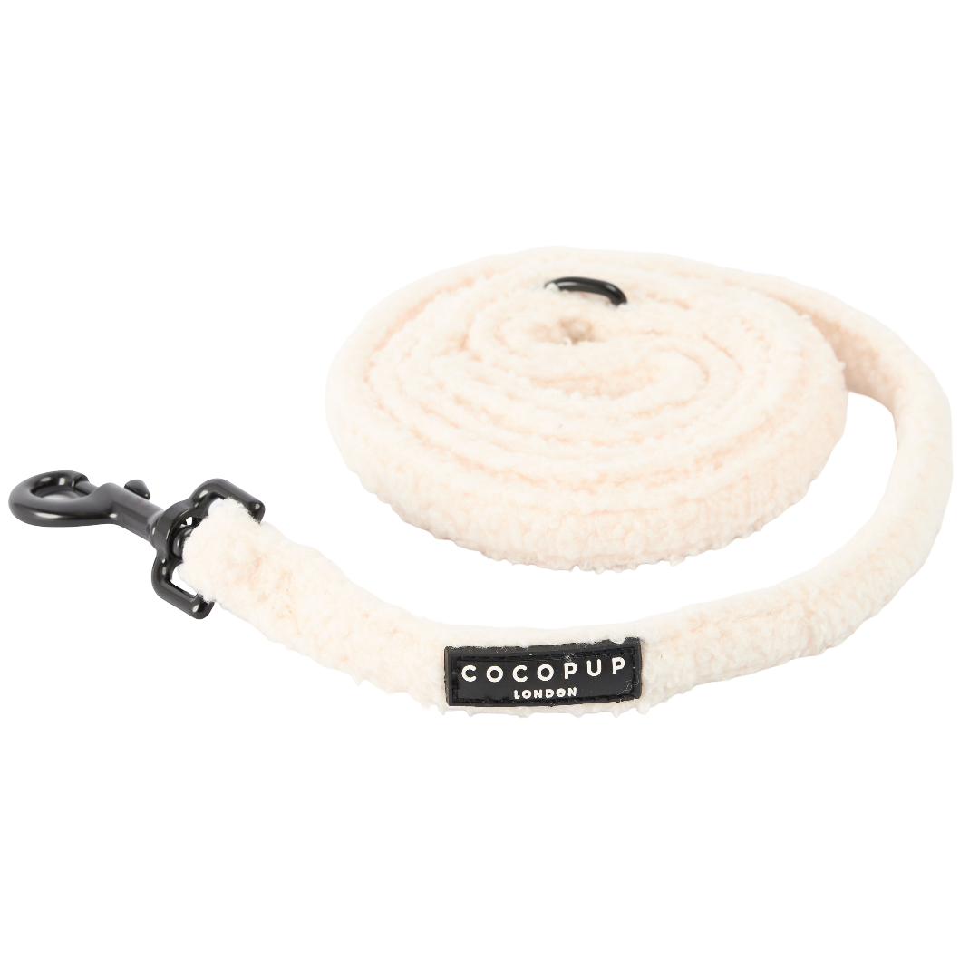 Cocopup London Teddy Puppy Dog Lead in Dolly White