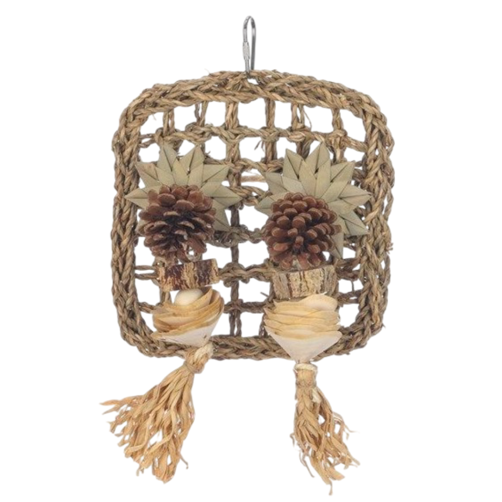 Nature Island Square Seagrass Playwall Hanging Bird Toy