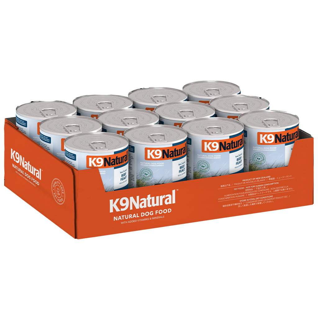 K9 Natural Grass-Fed Beef Feast All Lifestage Wet Dog Food Cans