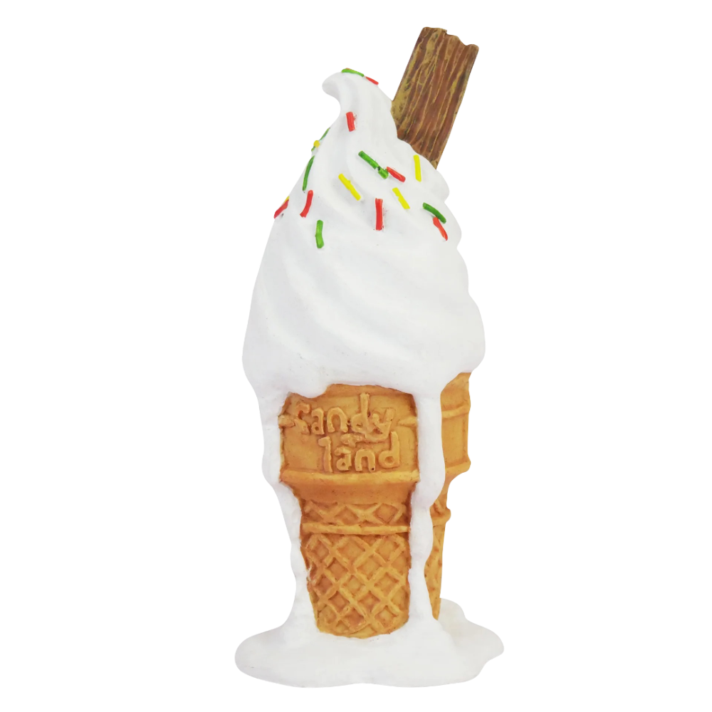 Fishtank Tv Candyland Icecream Cone Aquarium Decor Ornament