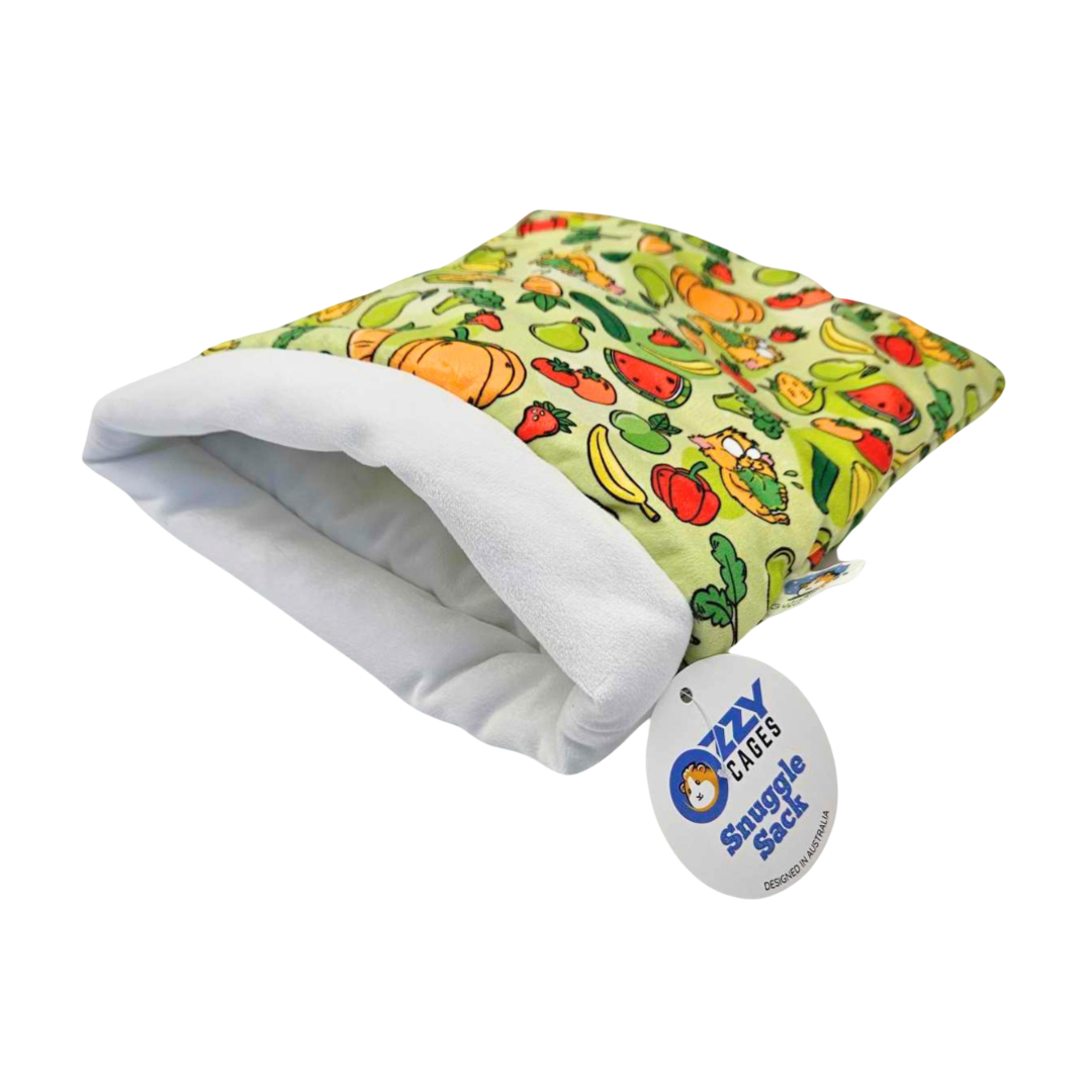 Ozzy Cages Snuggle Sack Veggie Patch Guinea Pig Soft Bed