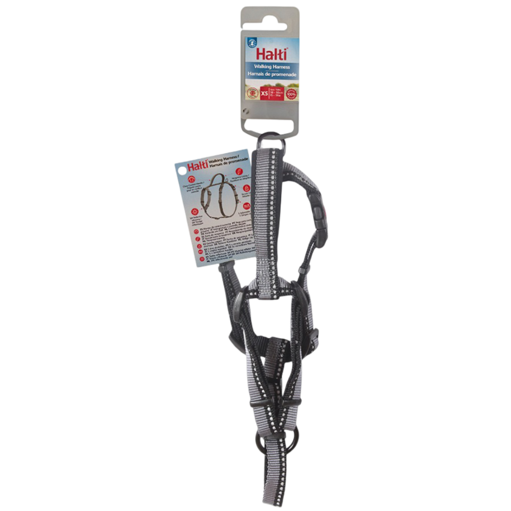 Halti Walking Dog Harness in Grey Black