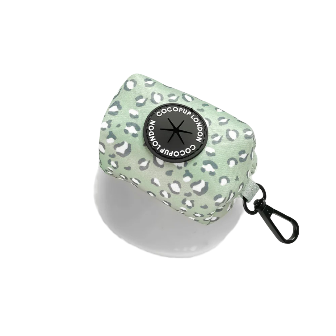 Cocopup London Dog Poop Bag Holder Sage Leopard
