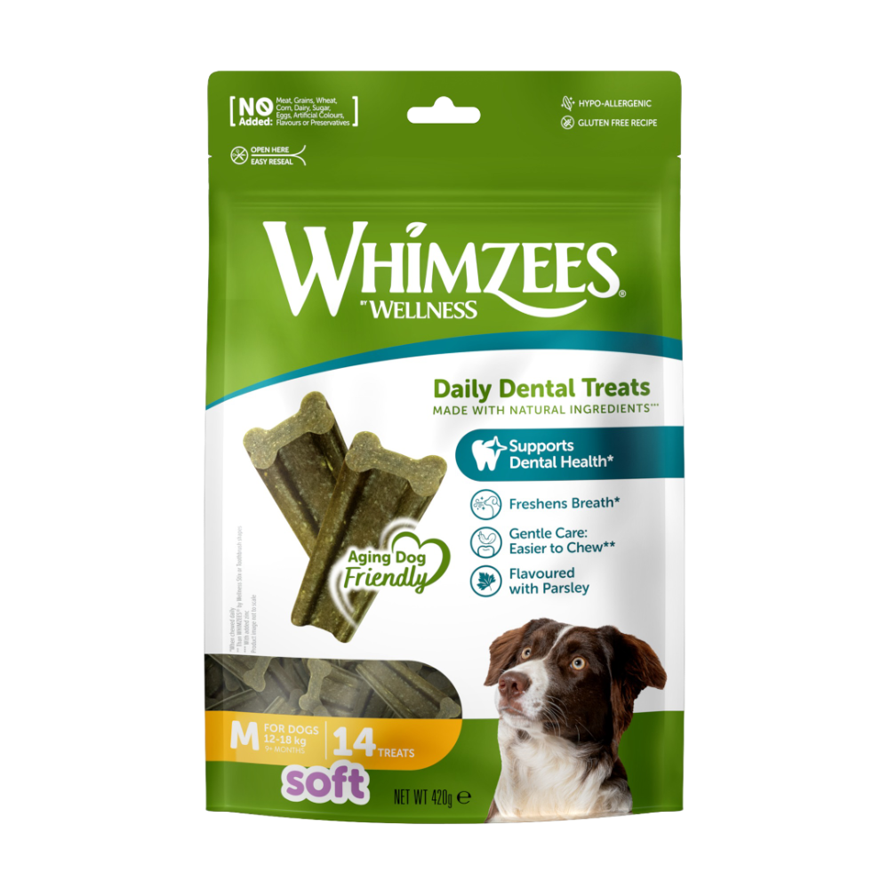 Whimzees Soft Medium Dental Dog Treats