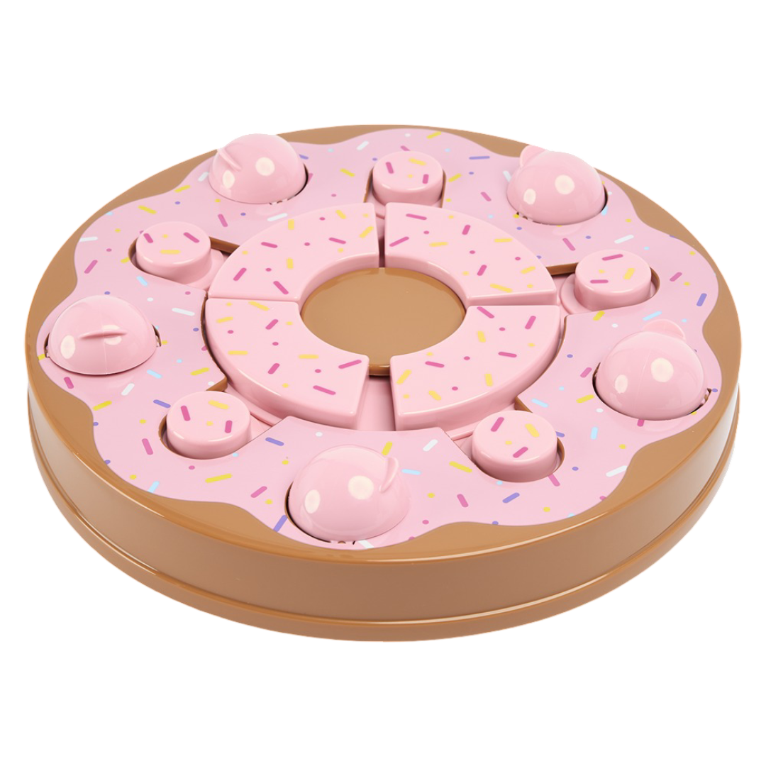Paws For Life Interactive Treat Puzzle Activity Dog Toy Pink Donut