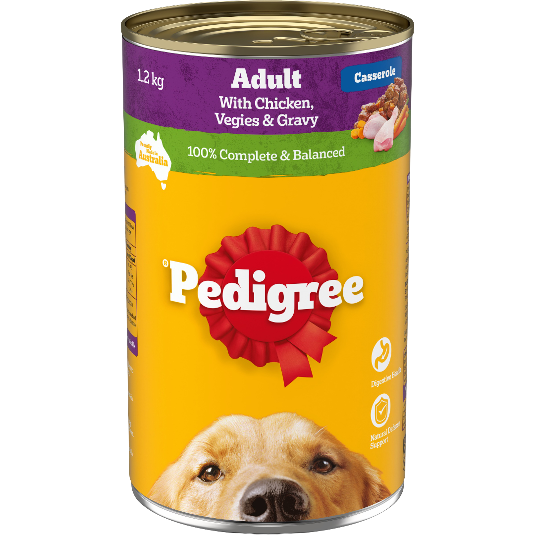 Pedigree Adult Wet Dog Food Chicken Rice Vegies Casserole