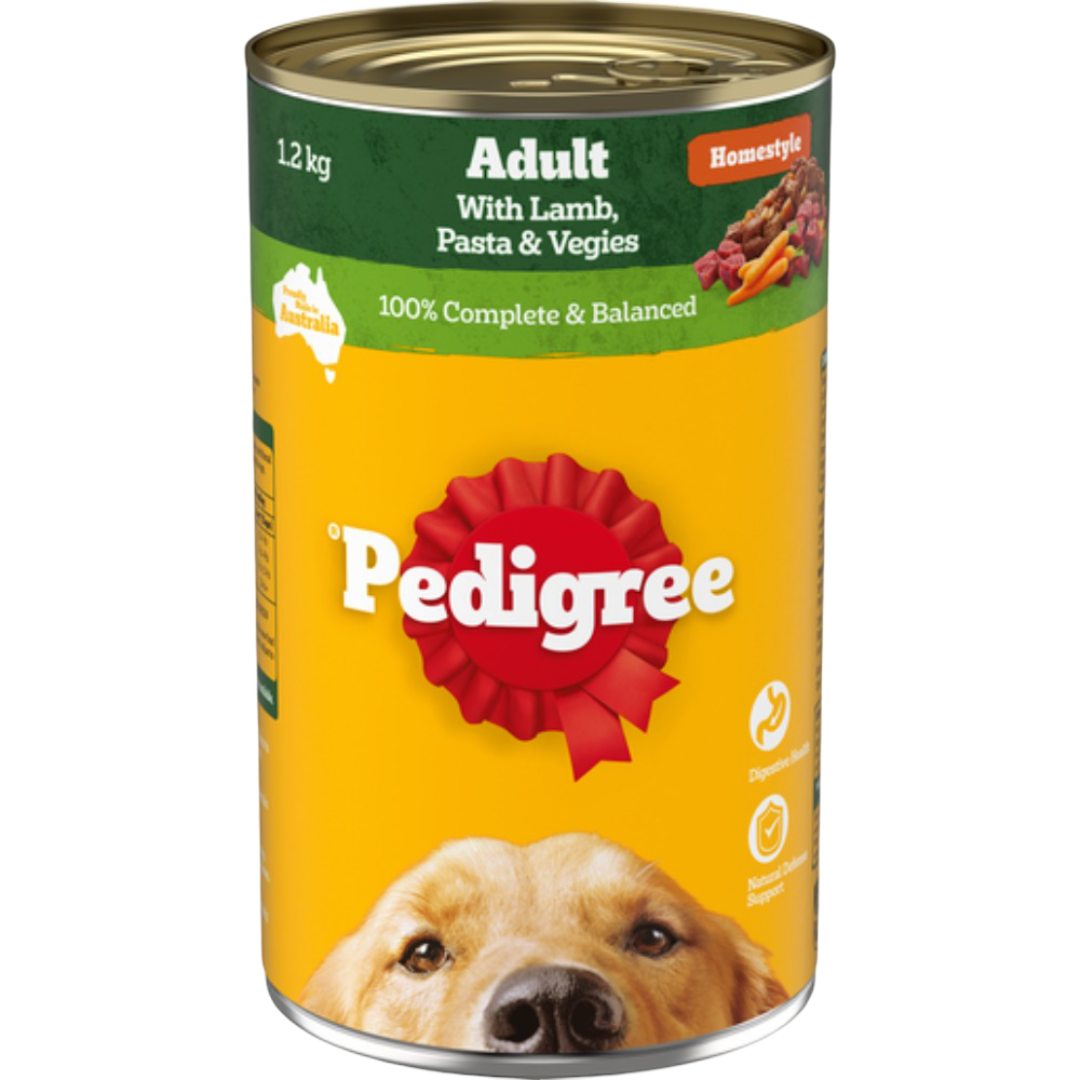 Pedigree Homestyle Lamb Pasta and Vegetables Adult Wet Dog Food Can