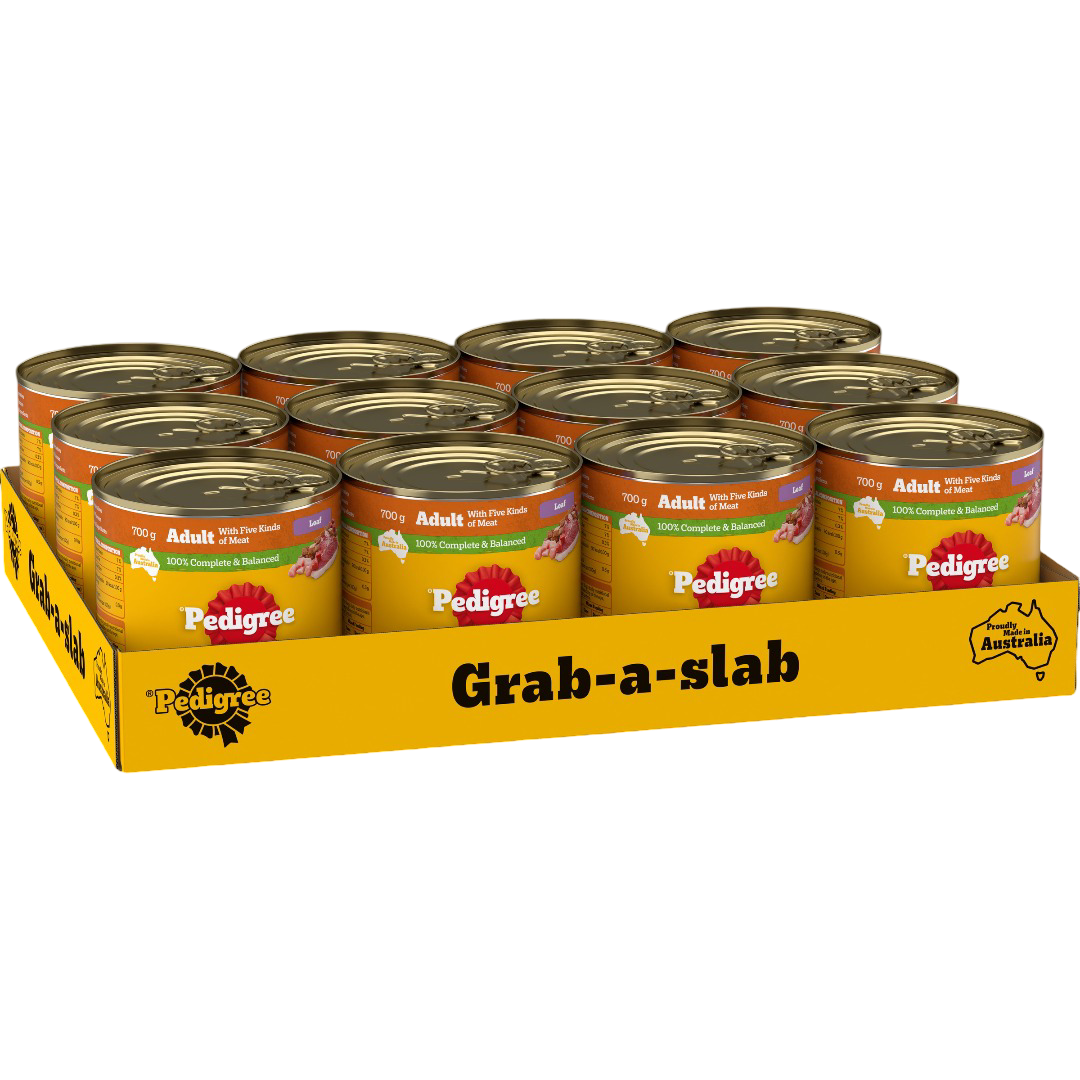 Pedigree 5 Meats Loaf Adult Wet Dog Food Can