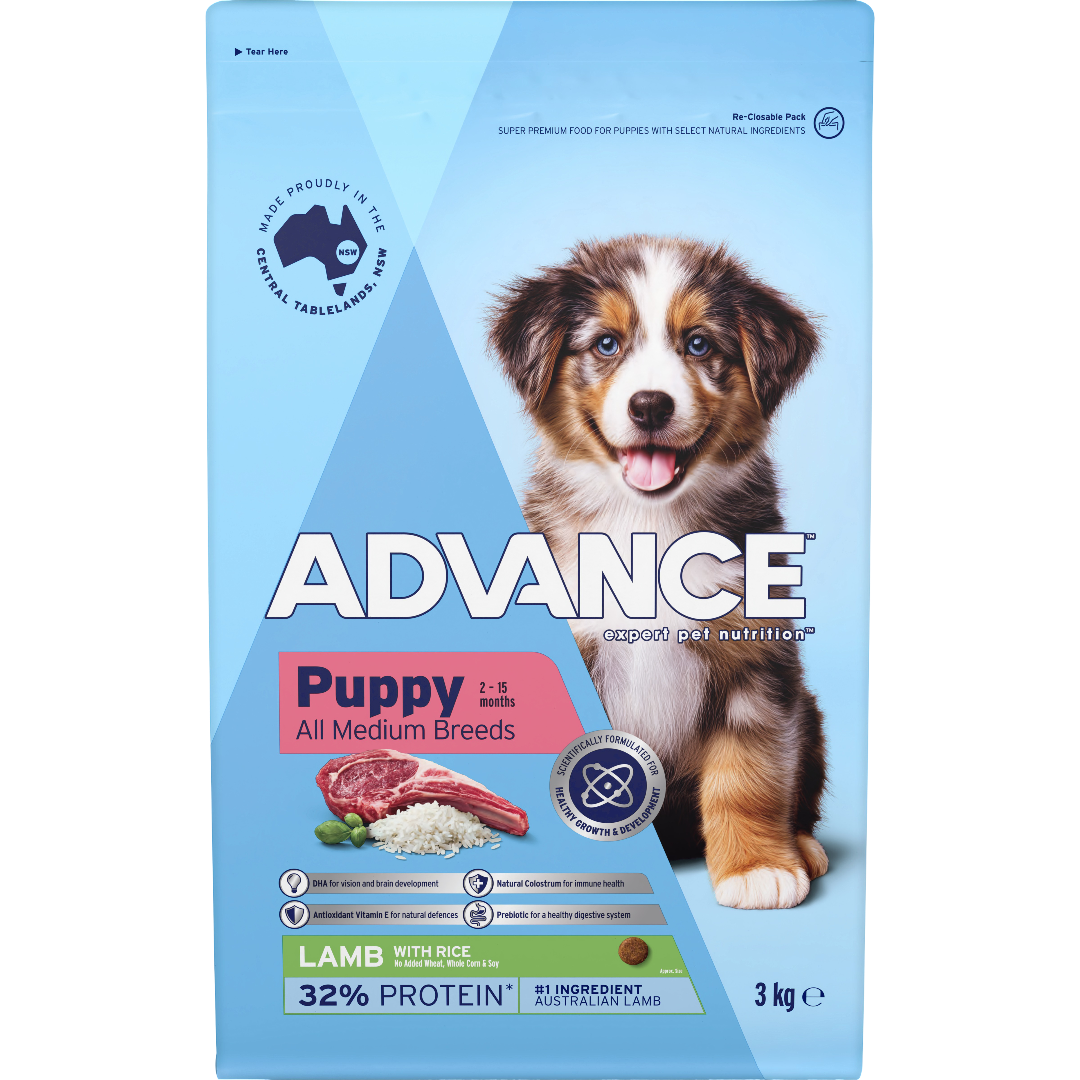 Advance Lamb & Rice Medium Breed Puppy Dry Dog Food