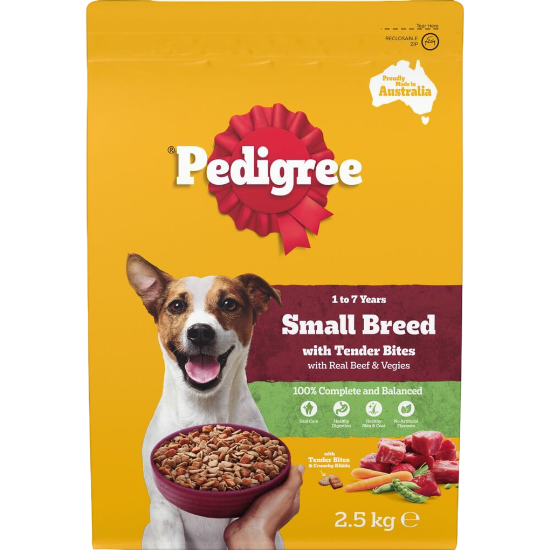 Pedigree Beef & Vegies Small Breed Adult Dry Dog Food