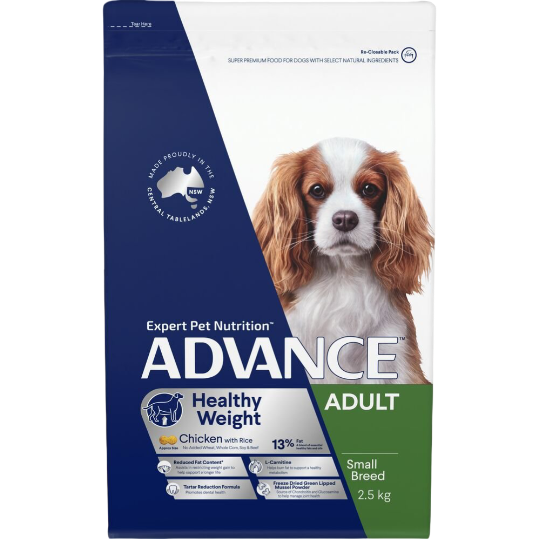 Advance Healthy Weight Small Adult Dry Dog Food Chicken With Rice