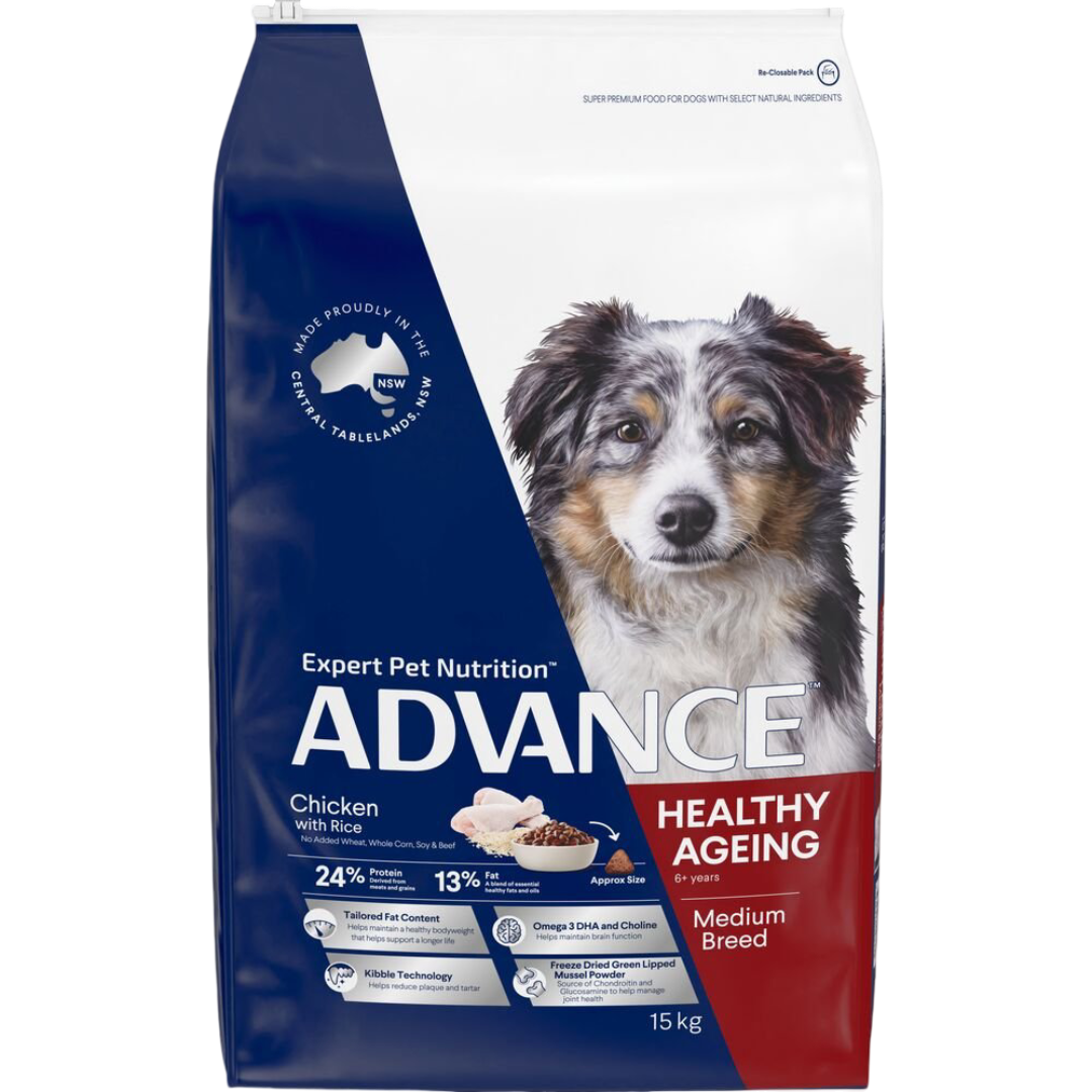 Healthy Ageing Medium Adult Dry Dog Food Chicken With Rice