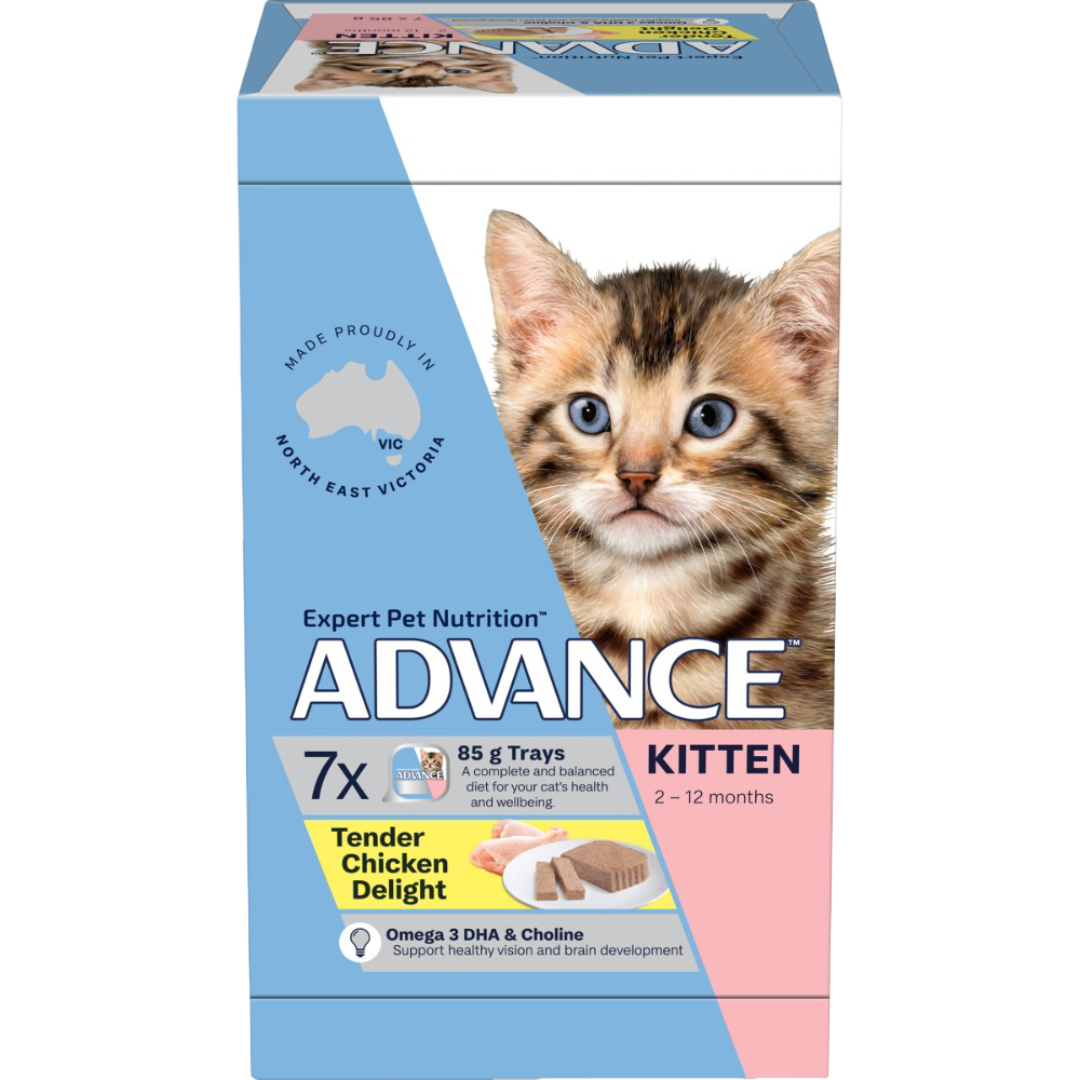Advance Kitten Tender Chicken Wet Cat Food Trays