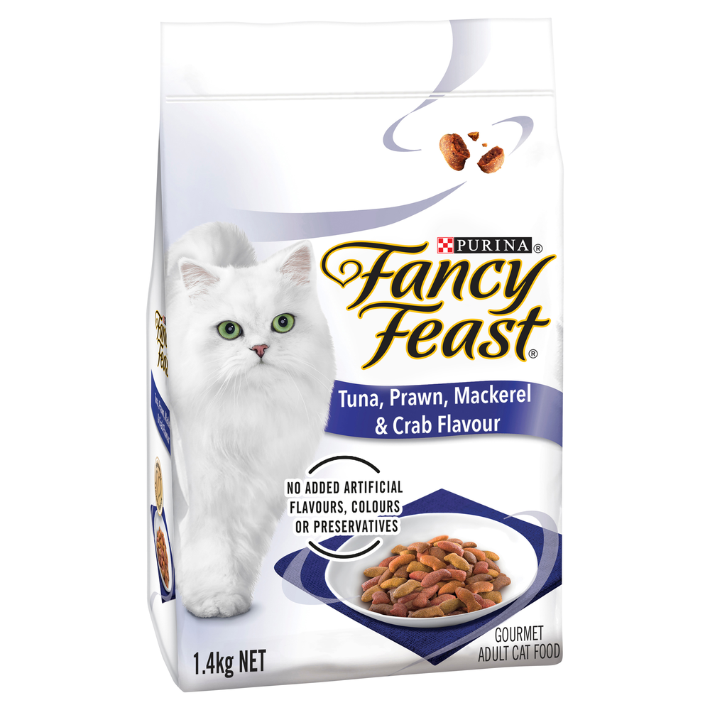 Tuna Prawn Mackerel and Crab Flavour Adult Dry Cat Food