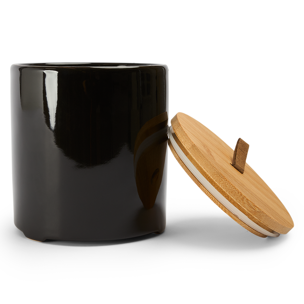 Paws For Life Ceramic Food Storage Container in Black