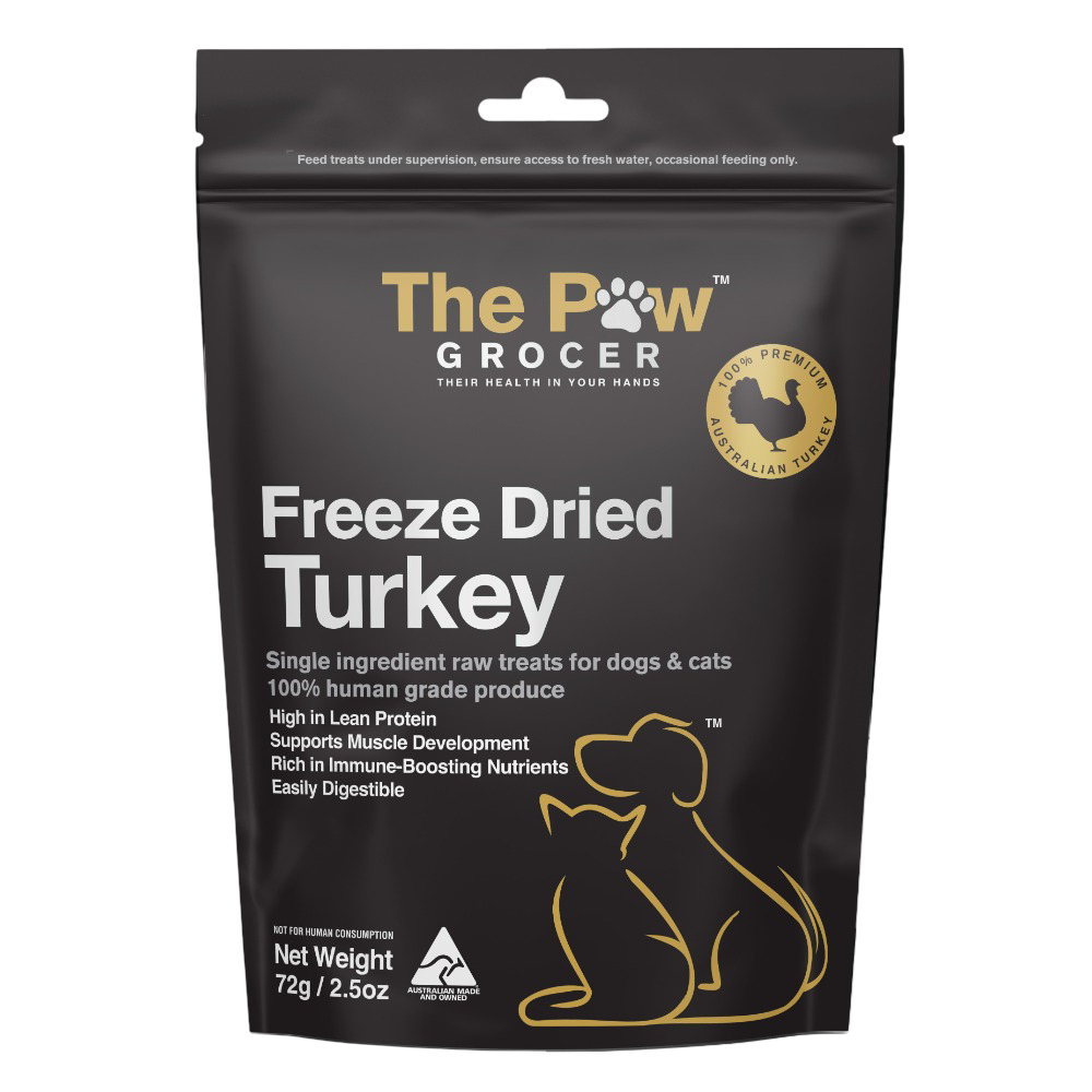The Paw Grocer Freeze Dried Diced Turkey Dog and Cat Treats