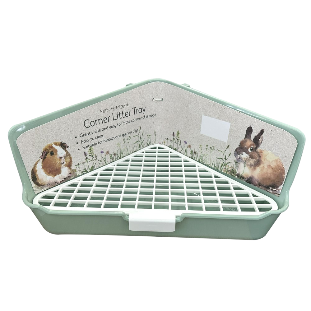 Nature Island Small Pet Corner Litter Tray Green