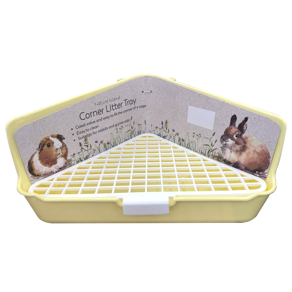 Nature Island Small Pet Corner Litter Tray Yellow