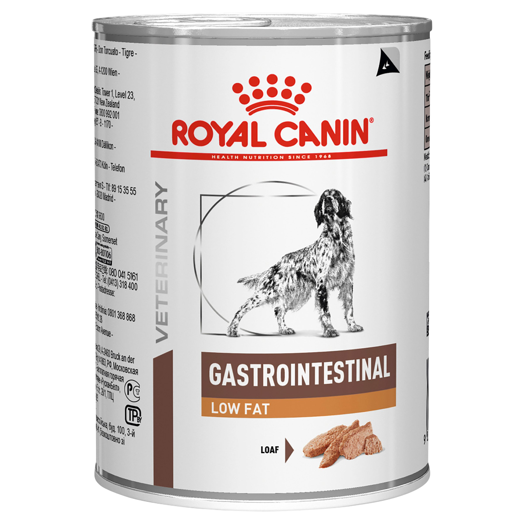 Royal Canin Veterinary Diet Gastro Intestinal Low Fat Adult Wet Dog Food Cans