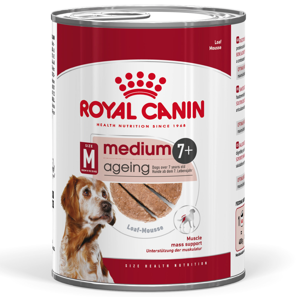 Royal Canin Medium Ageing 7 Plus Loaf Wet Dog Food Can
