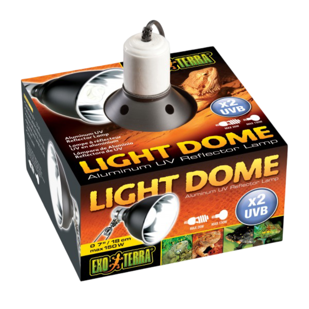 Exo Terra Reptile Light Dome Aluminum Uv Reflector Lamp