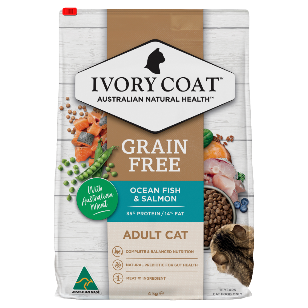 GRAIN FREE DRY CAT FOOD ADULT OCEAN FISH AND SALMON 4KG Image