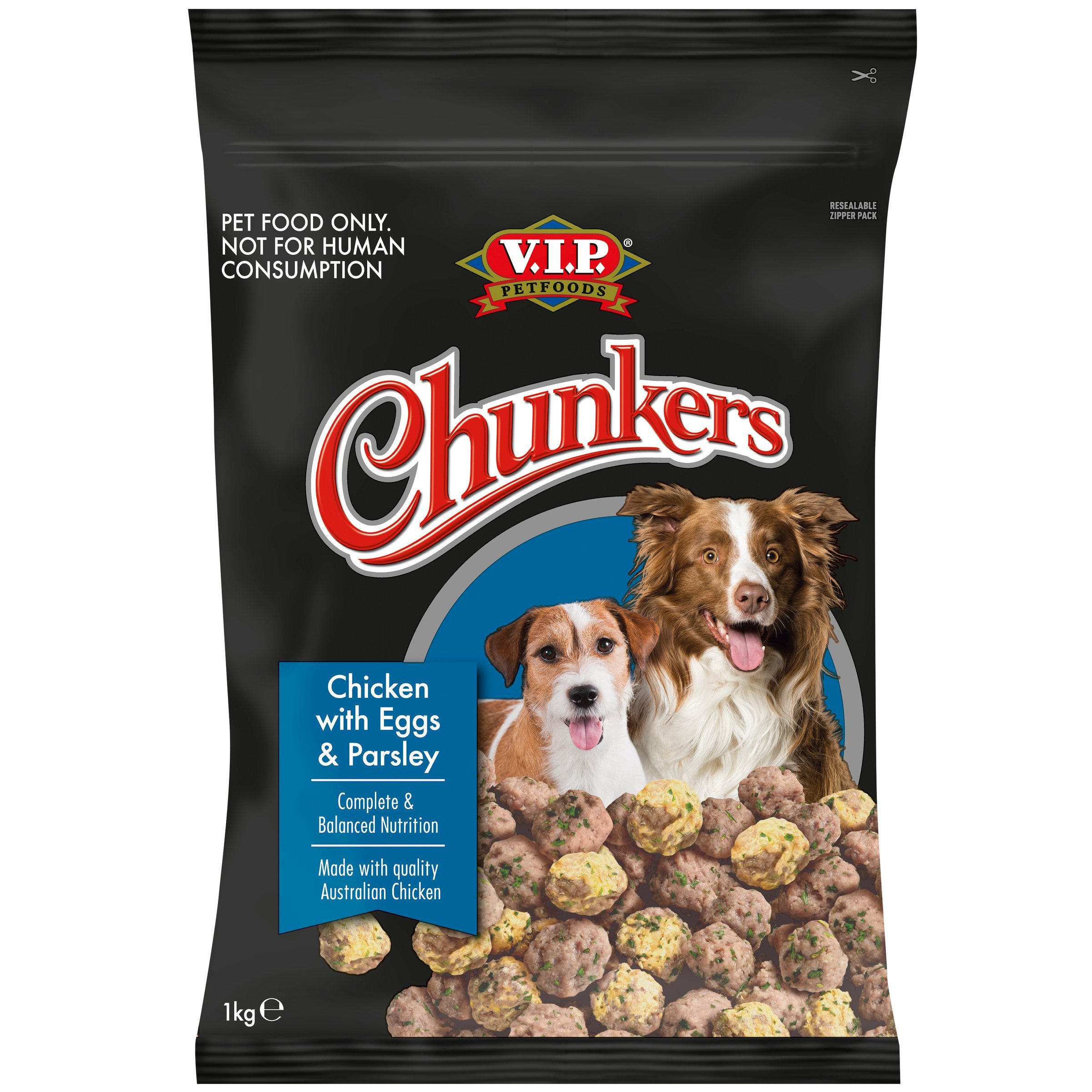 VIP Petfoods Chunkers Meatballs Chicken Scrambled Eggs Chilled Dog