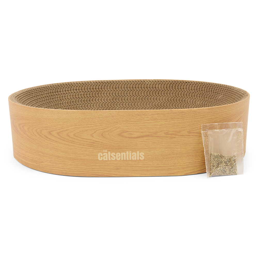 The Catsentials Oval Cat Scratcher Bed