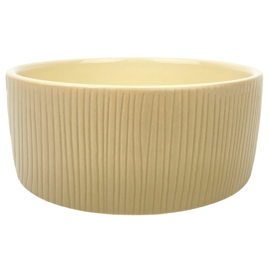 Barkley And Bella Ceramic Dog Bowl Ripple Stone